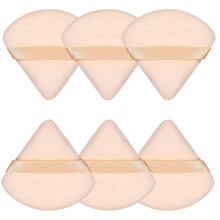 6 Triangle Powder Puffs and Dual Shape Makeup Sponge for Precise Foundation and Setting Powder