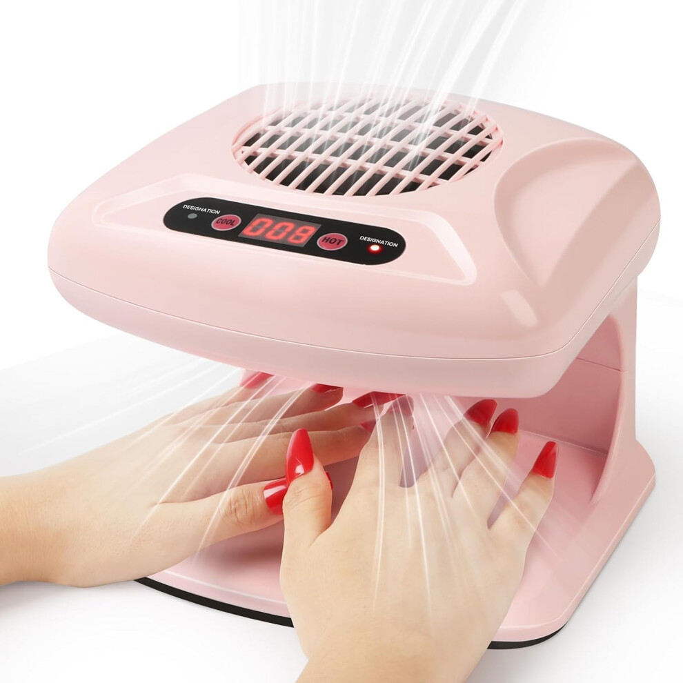 300W Professional Nail Dryer with Hot and Cold Air, Fast Drying Fan for Salon and Home Manicures