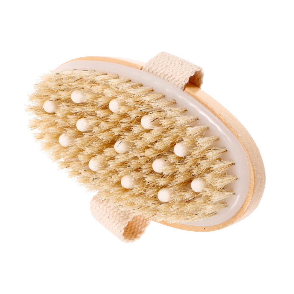 Back Scrubber with Long Handle and Natural Bristle Bath Brush for Deep Cleansing and Smooth Skin