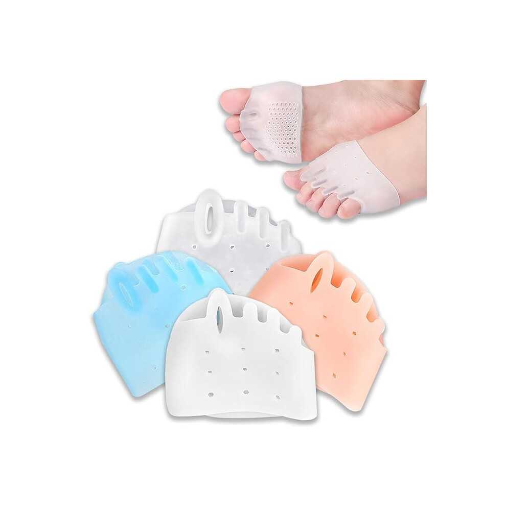 Silicone Toe Separators 4 Pairs Bunion Corrector for Overlapping Toes and Metatarsal Pain Relief