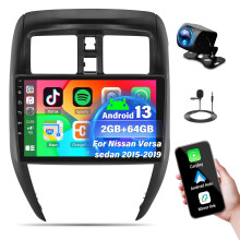 Android 13 Car Stereo for Nissan Versa Sedan 20152019, 10.1' Touchscreen GPS, Wireless CarPlay Android Auto, Backup Camera