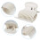 18pcs Hot Roller Clips Plastic Hair Curler Claw for Small Medium Large Jumbo Rollers White 2
