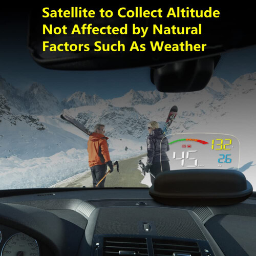 Universal OBD GPS Car HUD Display with Large Screen, Dual System, Overspeed Warning 1
