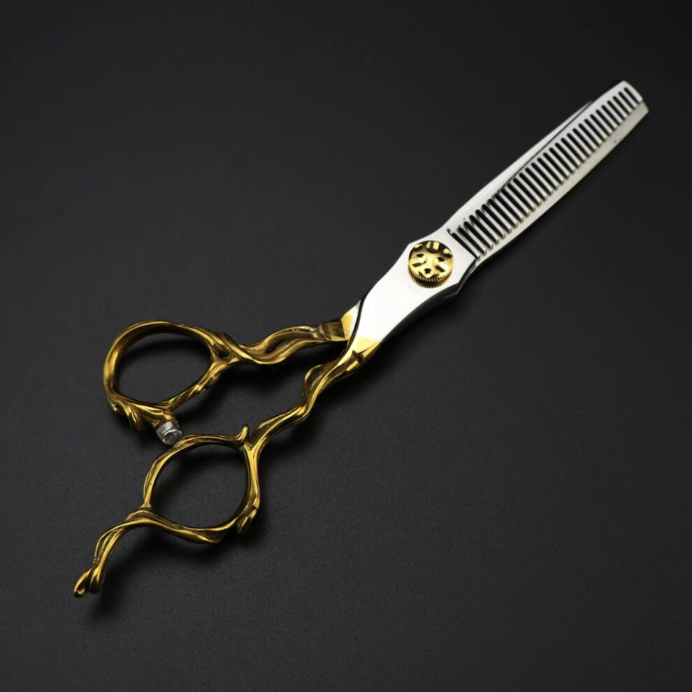 Hairdressing Scissors 6 Inch Stainless Steel Ultra Sharp Barber Scissors with Ergonomic Handle