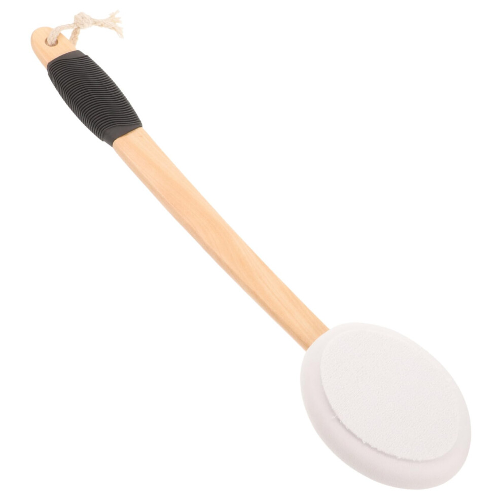 Long Handle Bath Brush for Elderly and Adults, Gentle Exfoliating Shower Back Scrubber with Ergonomic Grip