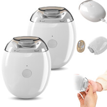 Electric Nail Clipper with LED Light, 3Speed Automatic Nail Trimmer for Seniors and Kids, 2PCS