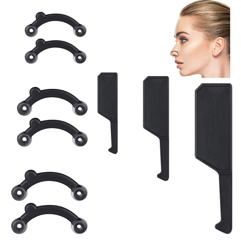 3 Pairs Silicone Nose Shaper Clip Set with Adjustable Fit for Instant Nose Lift and Slimming