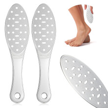 2 Pcs Stainless Steel Foot File Callus Remover DualSided Exfoliation for Wet or Dry Skin