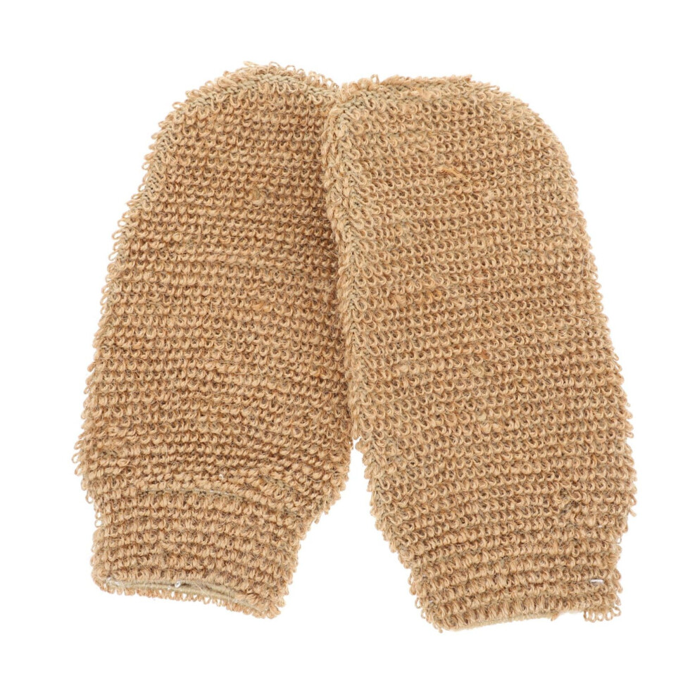 Exfoliating Bath Gloves 2PCS Jute Body Scrub for Deep Exfoliation Shower Use for Men and Women