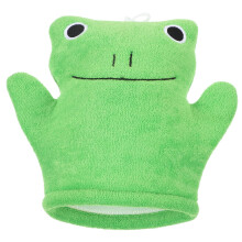Exfoliating Bath Glove Frog Shaped Dual Sided Body Scrub Mitt for Gentle Dead Skin Removal