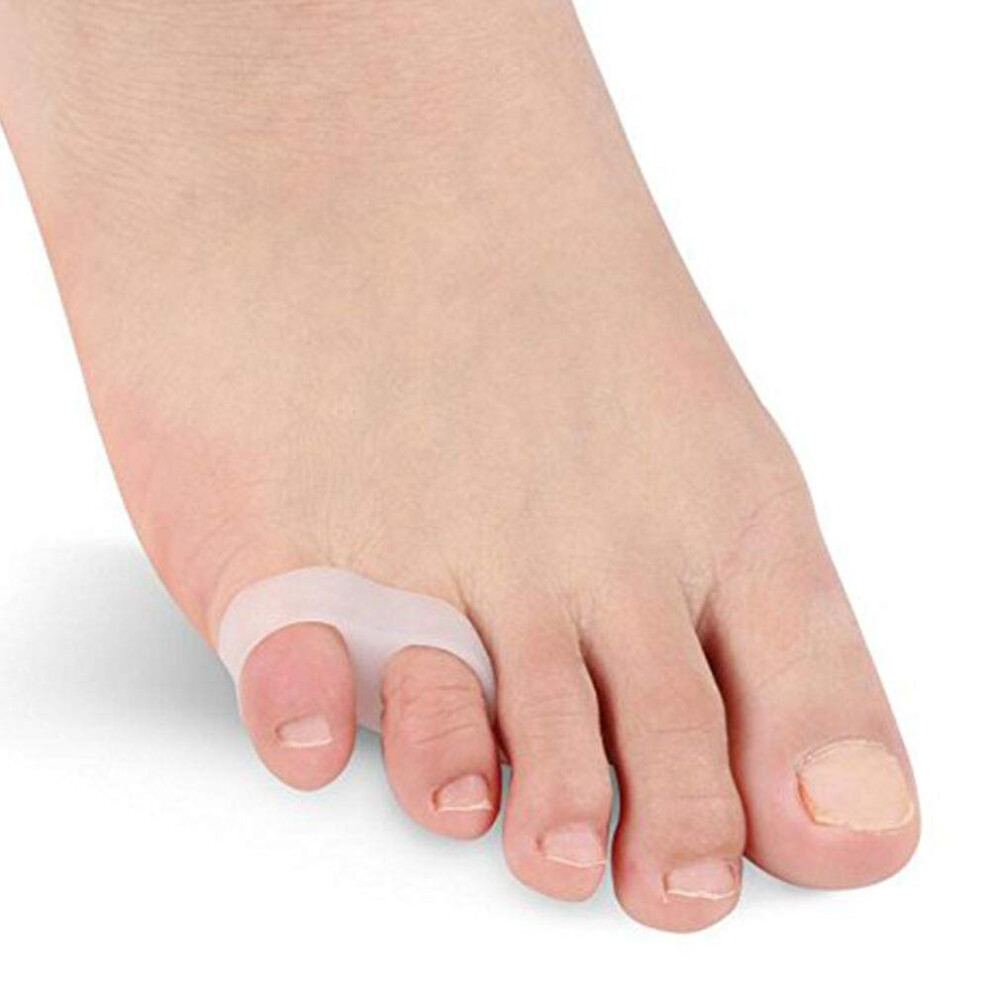 Toe Separator Bunion Corrector Silicone Gel Double Loop Pain Relief Toe Spacer for Overlapping Toes