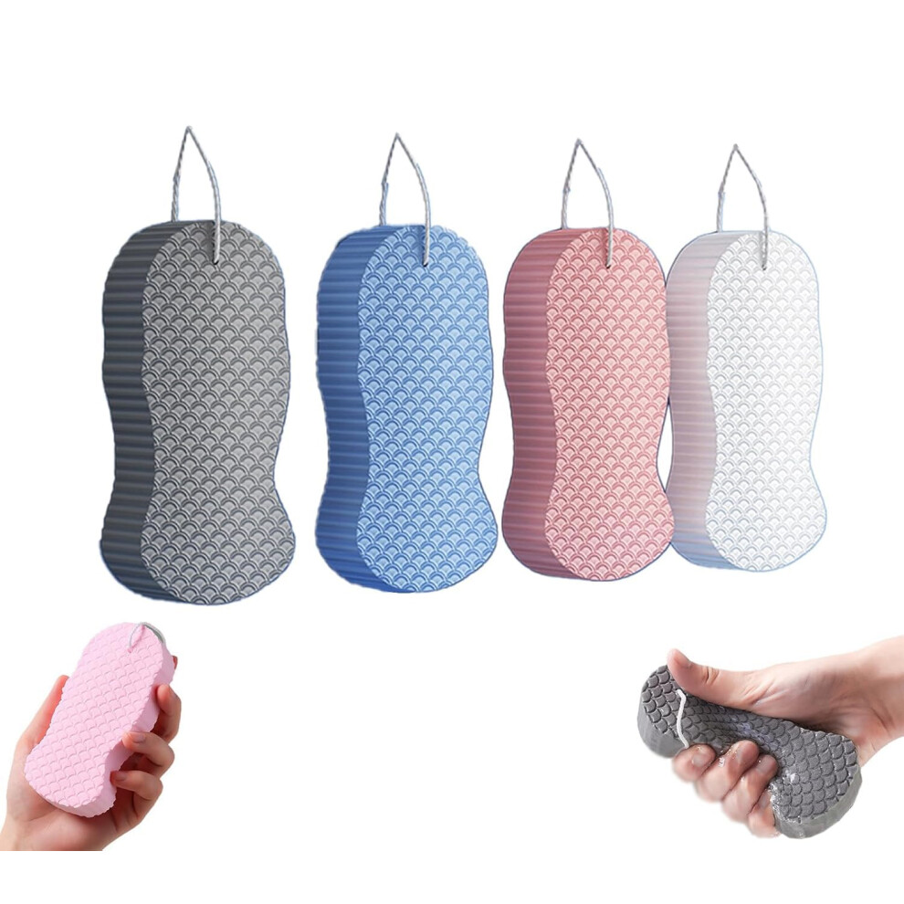 Soft Exfoliating Bath Sponge Set 4PCS Ultra Soft Body Scrubber SkinFriendly Reusable Shower Use