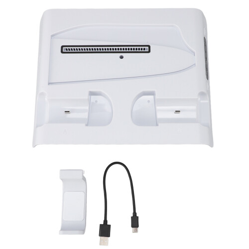 RGB Gaming Console Cooling Station, 3-Level Adjustable, Dual Charging Dock 1