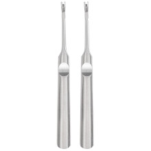 2pcs Stainless Steel Cuticle Trimmer and Pusher DualEnd Ergonomic Grip Manicure Pedicure Tool