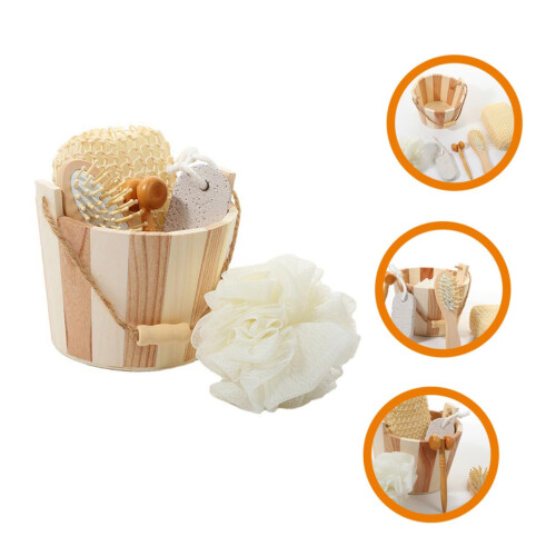 Body Exfoliating Tool Set with Foot Scrubber, Bath Scrubber Kit for Legs Back, Deep Cleansing 1