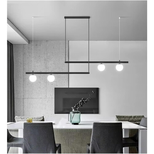 Black Pendant Light for Kitchen, Minimalist Modern Design with Warm Ambient Lighting 1