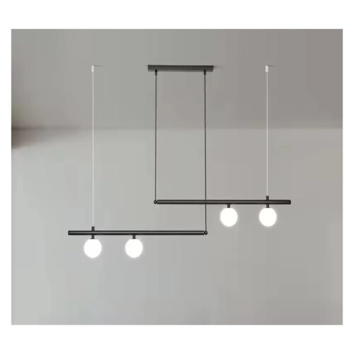 Black Pendant Light for Kitchen, Minimalist Modern Design with Warm Ambient Lighting