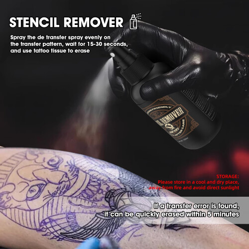 Tattoo Stencil Remover 150ml VeganFriendly Spray with QuickErase Formula for Precise Corrections 2