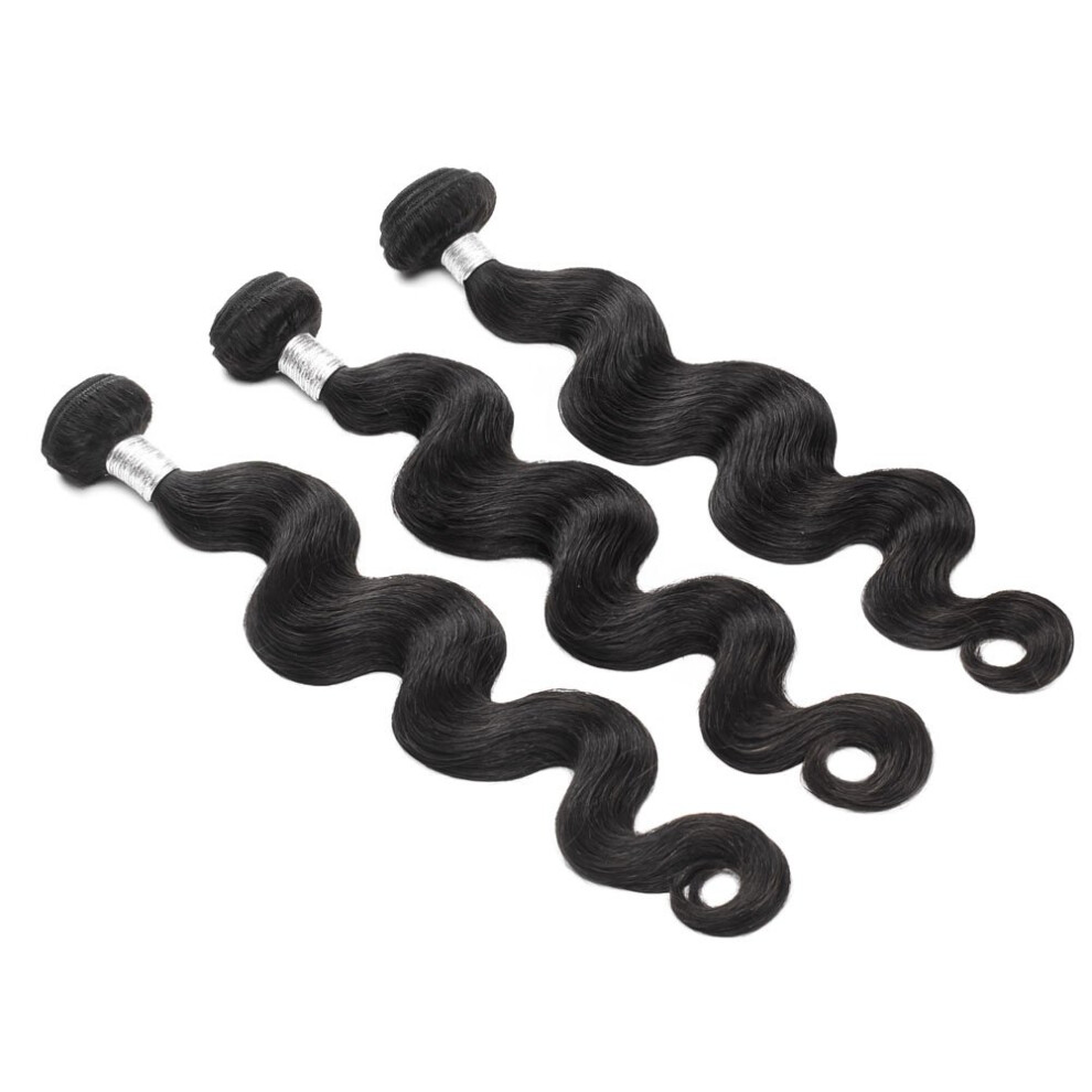 Unisex 7A Grade Peruvian Virgin Body Wave Hair Bundles 100% Unprocessed Human Hair Weave 20'22'24' Soft Texture