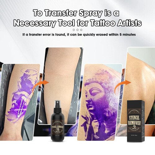 Tattoo Stencil Remover 150ml VeganFriendly Spray with QuickErase Formula for Precise Corrections 1