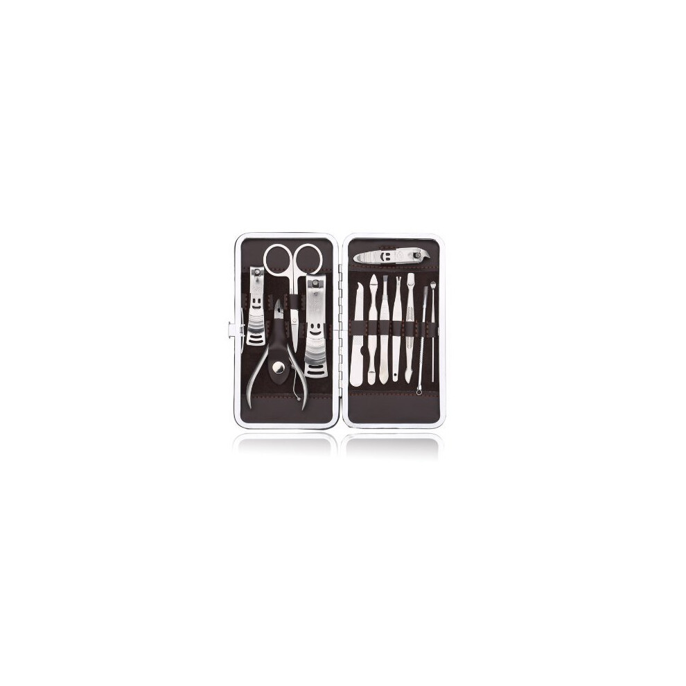 12 in 1 Manicure and Pedicure Set, Professional Nail Clippers Kit for Travel Grooming