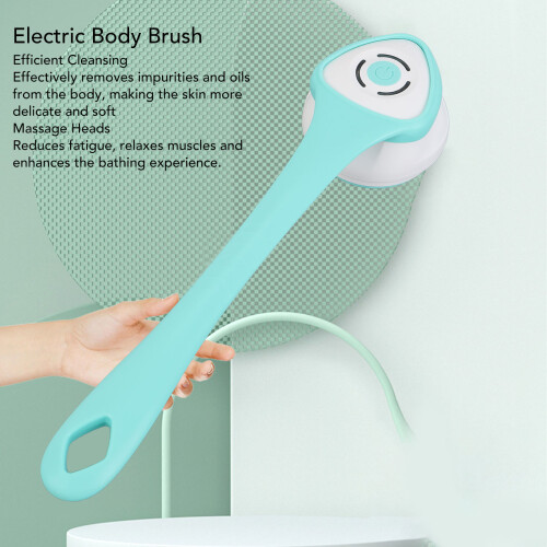 Cepillo corporal eléctrico de mango largo 1200 mAh verde 2