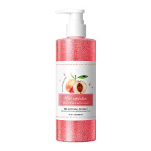 Peach Exfoliating Body Wash Scrub 300ml with Deep Hydration for Radiant Soft Skin Women Men