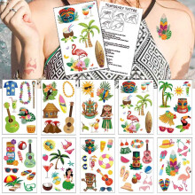 Temporary Tattoos 78 Tropical Designs for Kids and Adults Hawaiian Luau Beach Pool Party Favors