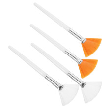 4pcs Face Mask Brush Set with Soft Nylon Bristles for Even Mud and Clay Mask Application at Home or Salon