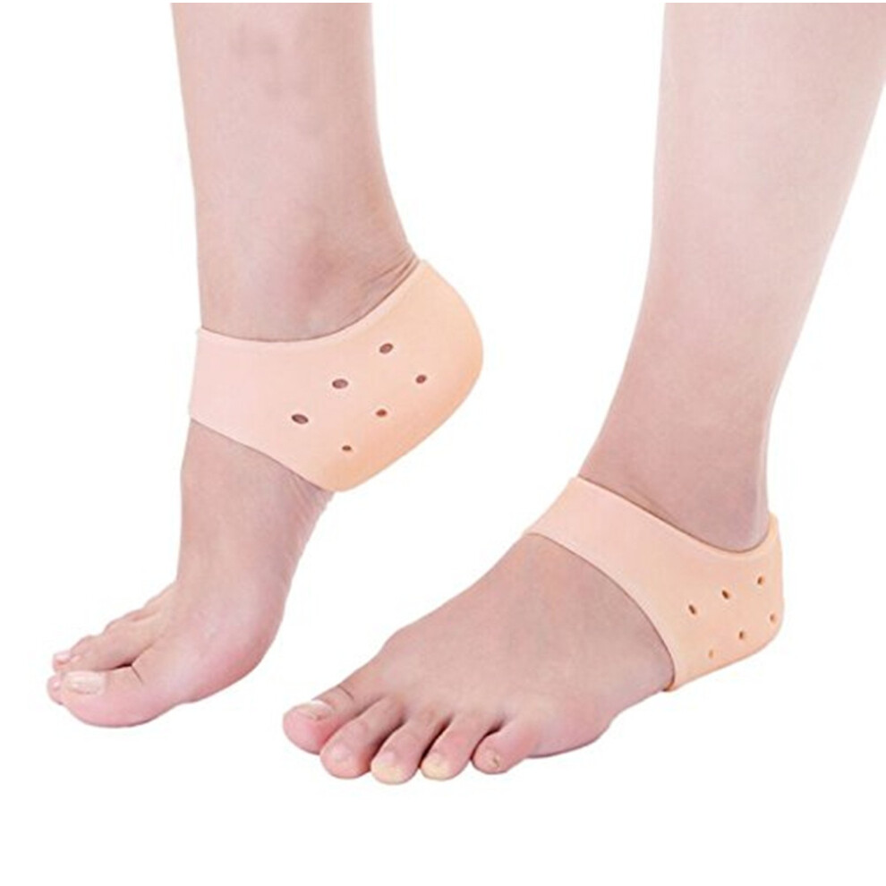 Silicone Moisturizing Gel Heel Socks for Cracked Feet with Moisture Lock, Reusable Cushion Protectors