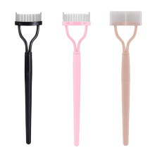 Eyelash Comb with Protective Cover, Precision Arc Lash Separator Brush for Clump Lashes, 3 Pcs