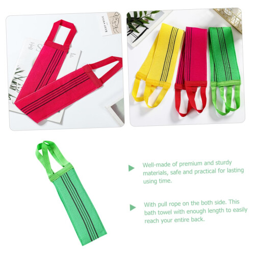 Back Scrubber for Shower DoubleSided Exfoliating Bath Towel with Pull Ropes for Deep Cleansing 2
