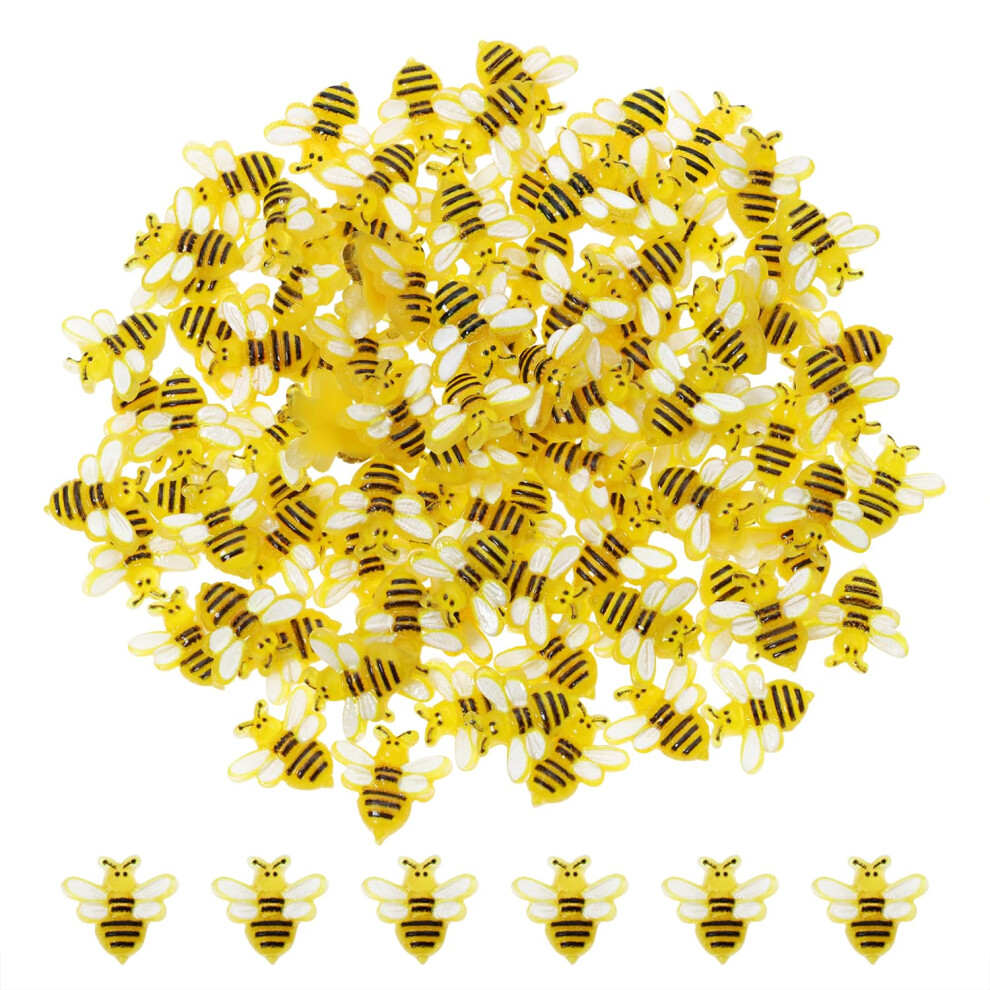 3D Nail Charms 100Pcs Colorful Resin Floral Decorations with Bee Butterfly for Summer Nails