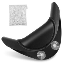 Shampoo Bowl Neck Rest with Disposable Ear Covers, Soft Silicone Salon Sink Cushion with Suction Cups