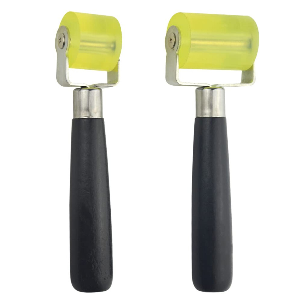 2Pcs Car Audio Sound Deadening Roller With Ergonomic Wood Handle For Precision Application And Noise Reduction 9113335824805