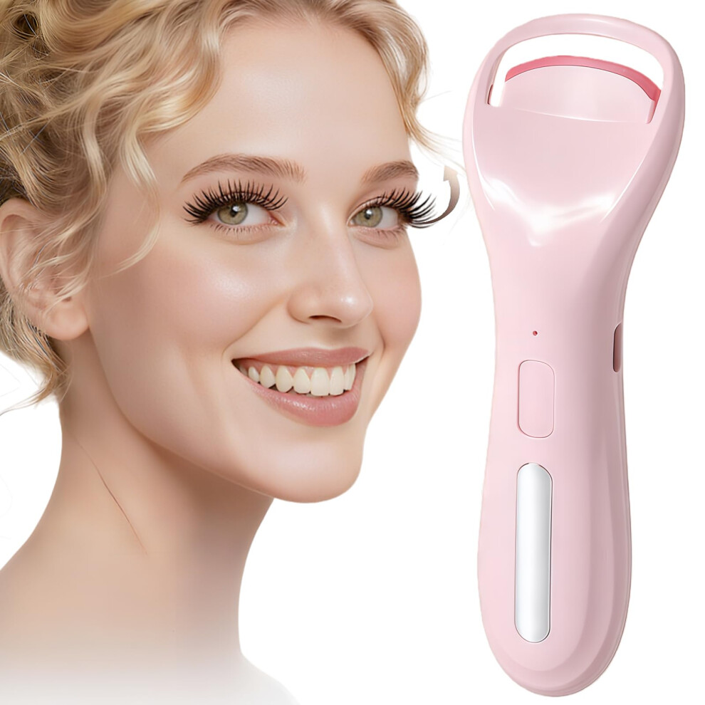 Heated Eyelash Curler Rechargeable Electric Dual Arc Design 3 Temp Modes Fast Heat USB Travel