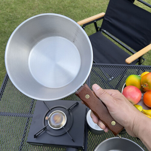 Camping Skillet 2000ML 21cm Silver Outdoor 2