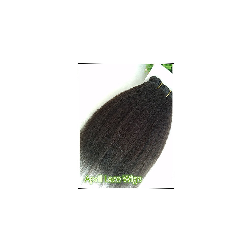 Unisex Indian Remy Human Hair Wefts 10 Inch Italian Yaki Extensions Natural Color Tangle