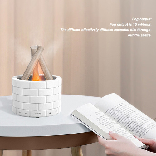 White Bonfire Shaped Diffuser 250ML Humidifier 2