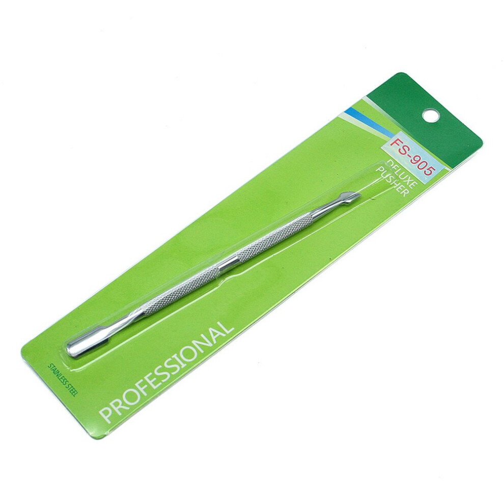 Silver 13Cm Stainless Steel Cuticle Pusher Trimmer For Precise Cuticle Grooming Professional Manicure Tool
