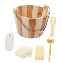 Bath Shower Set with Body Exfoliation Kit, Foot Grinding Stone, Face Massager, Gentle Skin Smoothing