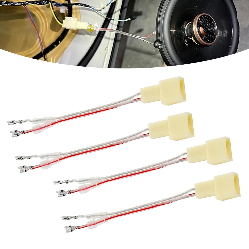 4Pcs Car Speaker Wiring Harness Adapter Oem Fit Quick Plug And Play For Scion Mitsubishi Subaru White 9169991694641