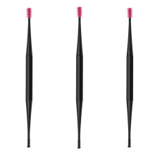 Ear Wax Removal Tool with Dual Head Silicone Spiral Tip, Soft Brush Ear Cleaning Kit for Adults, Pink 3pcs