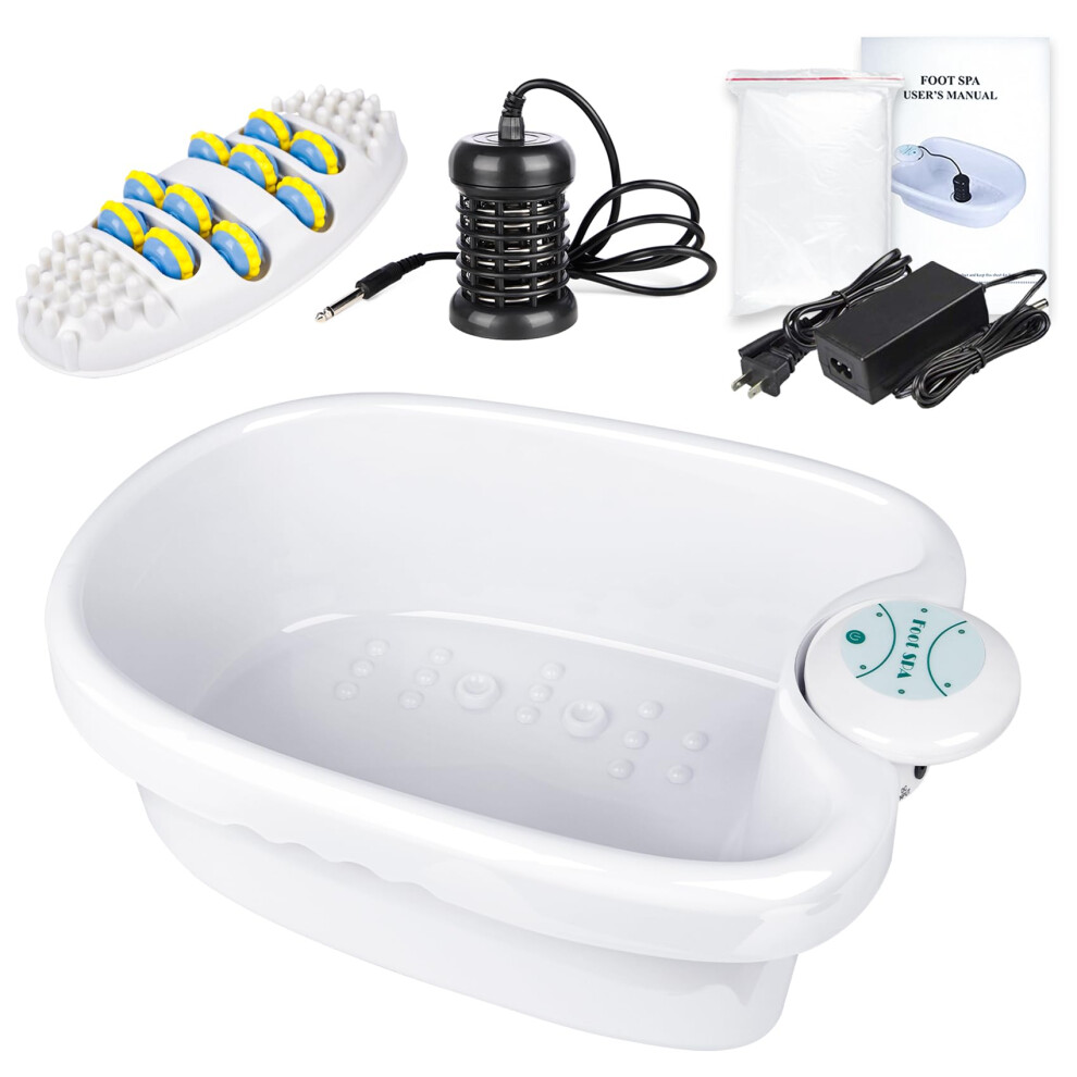 Detox Foot Spa with Ionic Detox Technology, Large Tub and Massage Roller for Home Relaxation