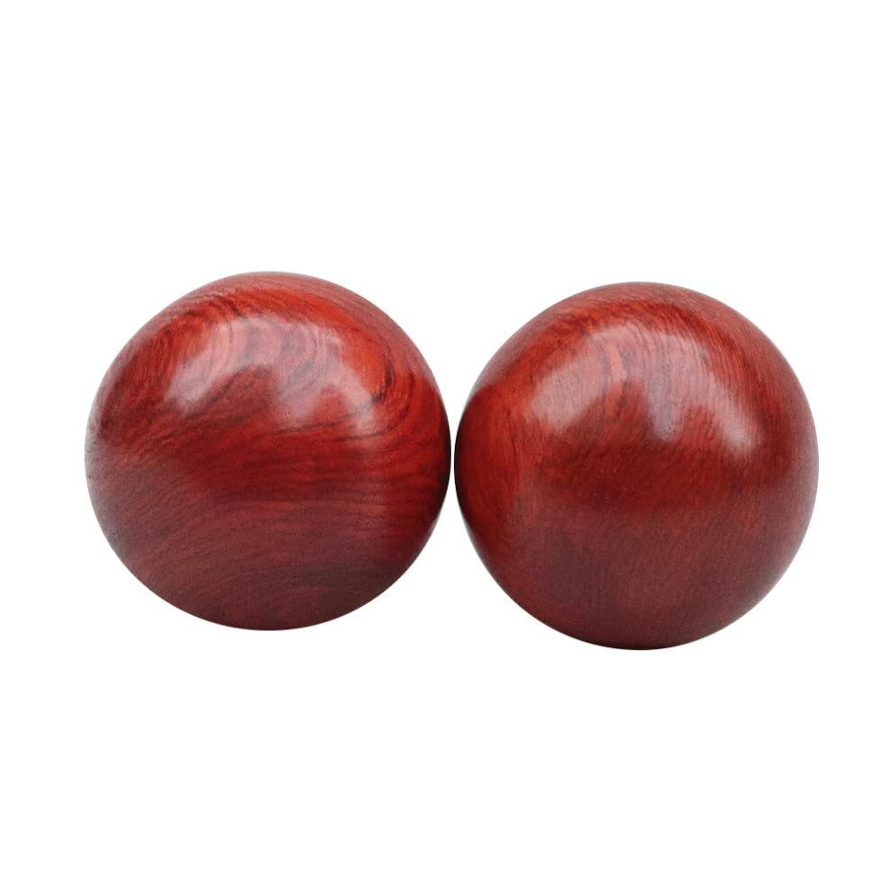 Rosewood Hand Massage Balls 2Pcs Wooden Stress Relief Therapy for Circulation and Relaxation