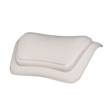 Bathtub Pillow with Suction Cups Ergonomic Neck Support PU Spa Bath Pillow for Tub White