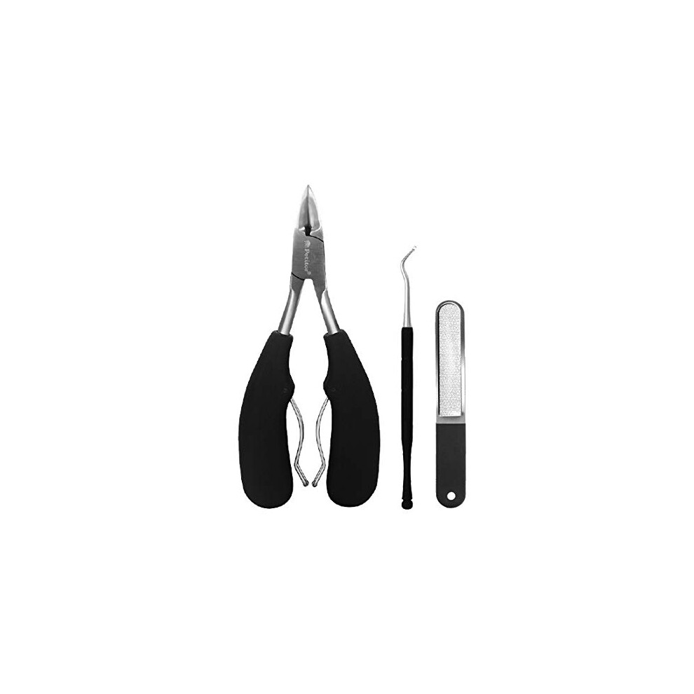 Professional Nail Care Set with Stainless Steel Nail Clippers, Nipper and File for Precision Grooming