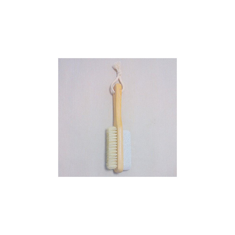 Long Handle Body Brush with Natural Bristles for Gentle Exfoliation and Spa Back Scrubber