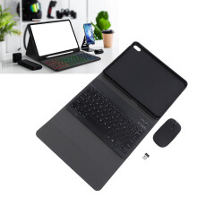 10,9 Zoll Wireless-Tastaturhülle mit RGB-Maus für Tablet 2022 Schwarz