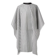 Professional Barber Cape for Men, Large Hair Cutting Cape Black White Stripes, Breathable Lightweight